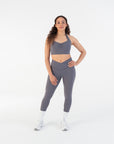 Front view of the Chia V-Waist Leggings worn by a model