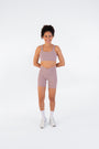 Crossover V-Waist Shorts in Fig