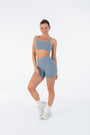 Crossover V-Waist Shorts in Juniper